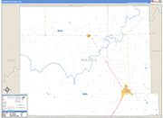 Box Butte County Wall Map Basic Style